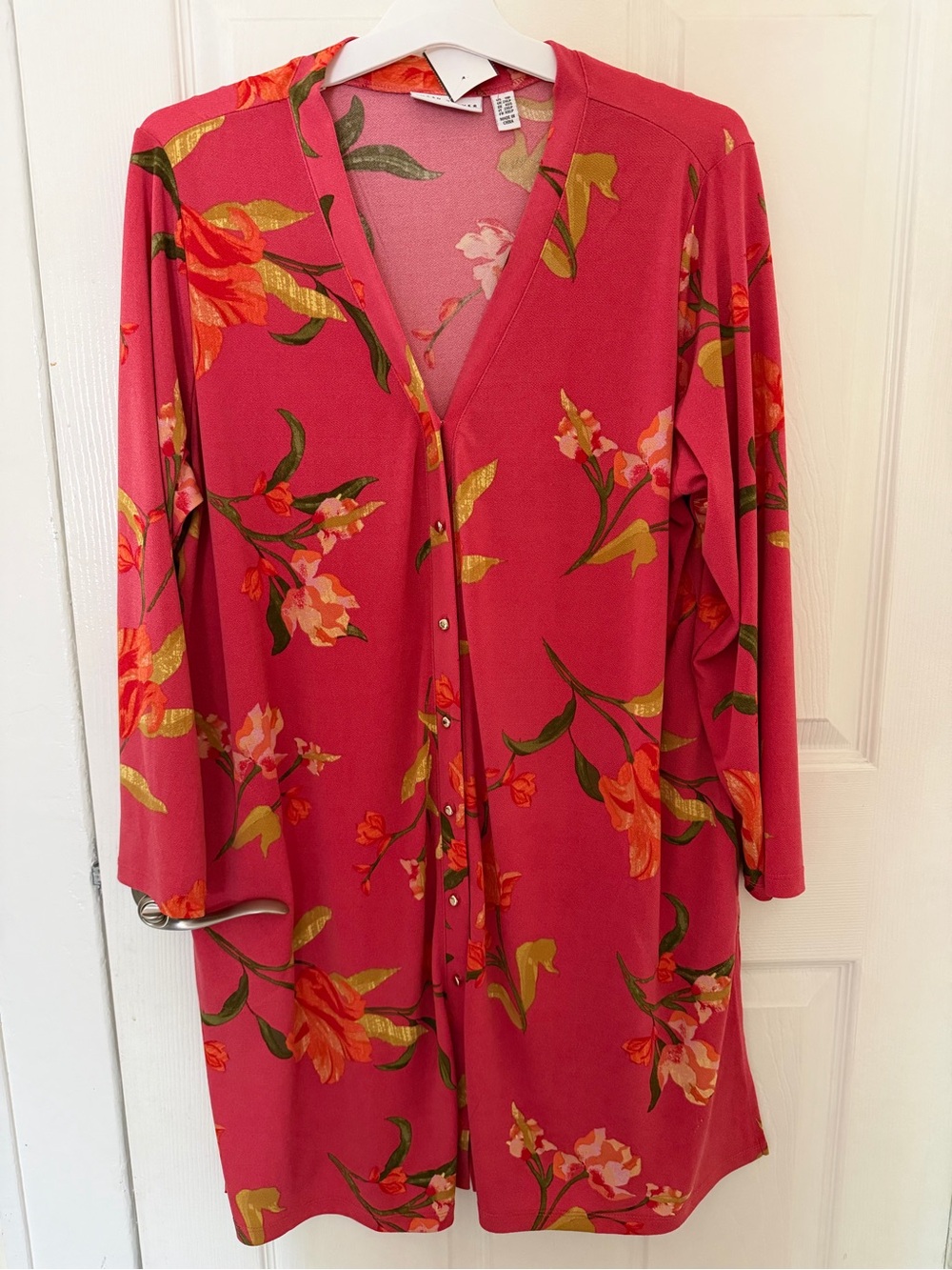 Susan Graver Pink Floral Print Top